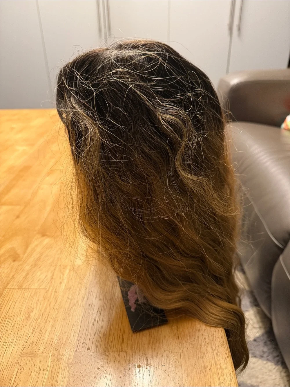 Long Wavy Blonde Wig - Synthetic hair